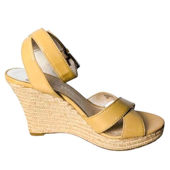 MICHAEL KORS Kami Ankle Strap Wedge Sandals Size 6M - Picture 7 of 9